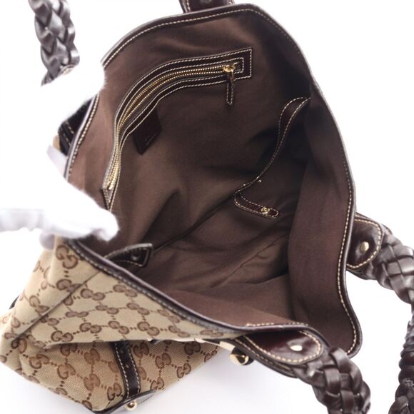 Gucci Gg Canvas Shoulder Bag Leather #162296G52B - Picture 3 of 8